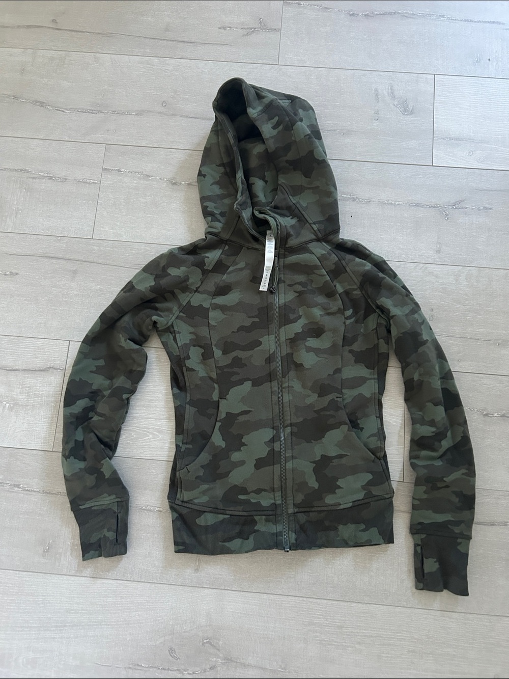 Lululemon Camo Zip Up Scuba Hoodie
